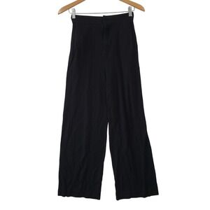 Rag & Bone Wide Leg Pants Womens Small Black Pintuck High Rise Trouser Capsule